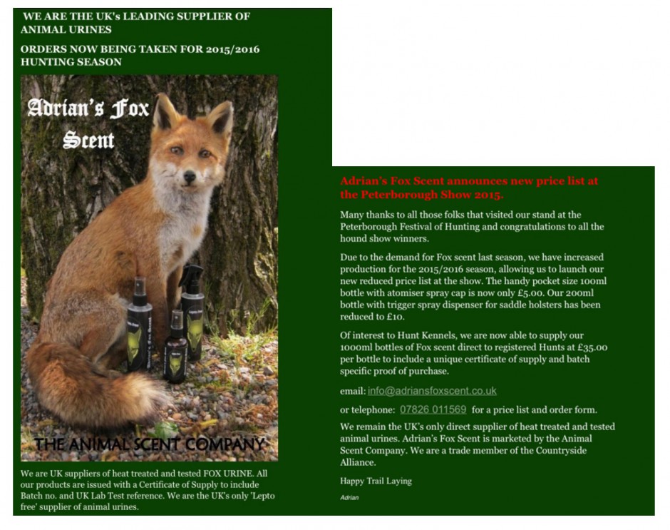 adrinsfox scent advert